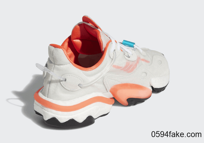米白+粉橘!清新活力!这款adidas Torsion X你爱了吗? 货号:EH0244