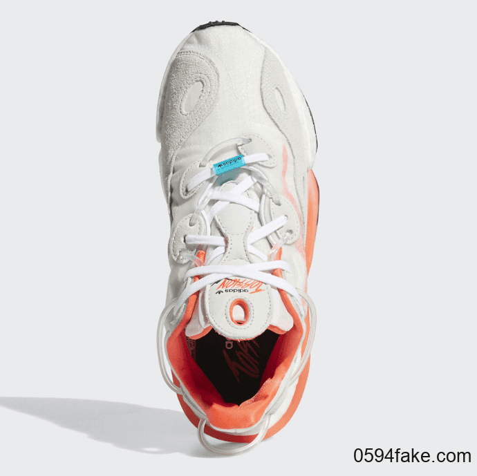 米白+粉橘!清新活力!这款adidas Torsion X你爱了吗? 货号:EH0244