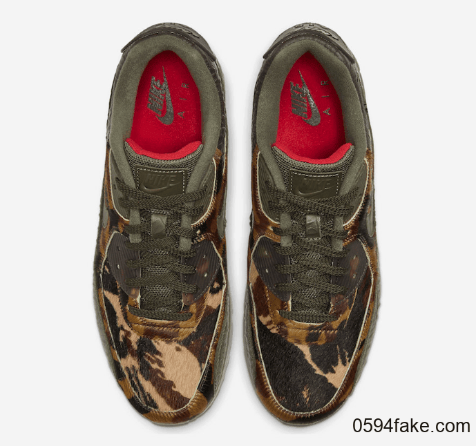 仿鳄鱼皮+虎皮鞋面!这双Nike Air Max 90也太狂野不羁了吧! 货号:CU0675-300