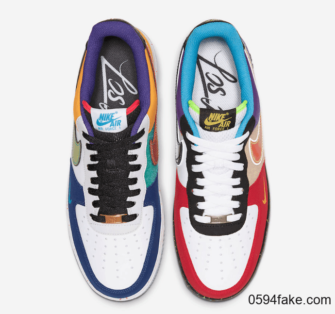 鸳鸯设计+多彩配色!这双Air Force 1花样可真不少! 货号:CT1117-100