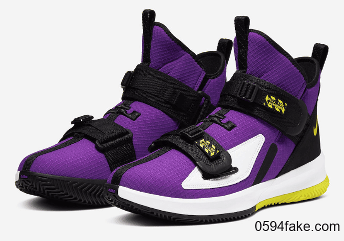 熟悉的湖人配色!Nike LeBron Soldier 13“ Voltage Purple”将于10月1日发售! 货号:AR4225-500