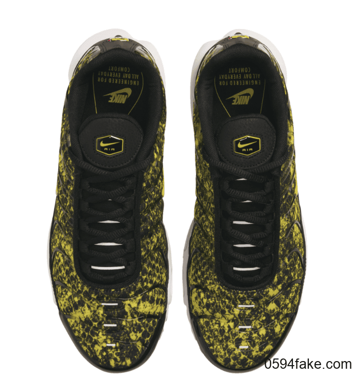 狂野黑黄蛇纹!这双Nike Air Max Plus“ Yellow Snakeskin”你能hod住吗? 货号:CT1555-001