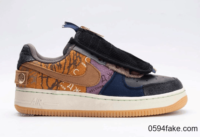 将拼接玩到极致!全新Travis Scott x Nike Air Force 1 Low将于11月发售! 货号:CN2405-900
