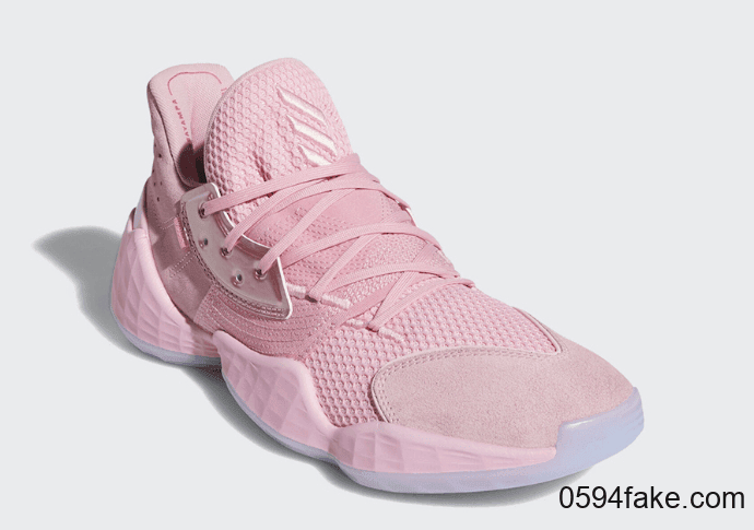 这个粉色直戳少女心!adidas Harden Vol.4“ Pink Lemonade”将于10月26日发售! 货号:F97188
