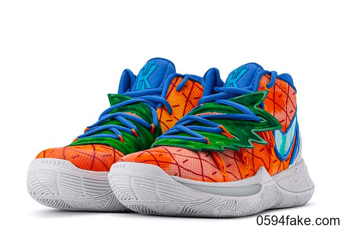 海绵宝宝 x Nike Kyrie 5系列再释新品!“菠萝屋”配色强势来袭!充满卡通趣味! 货号:CJ6951-800