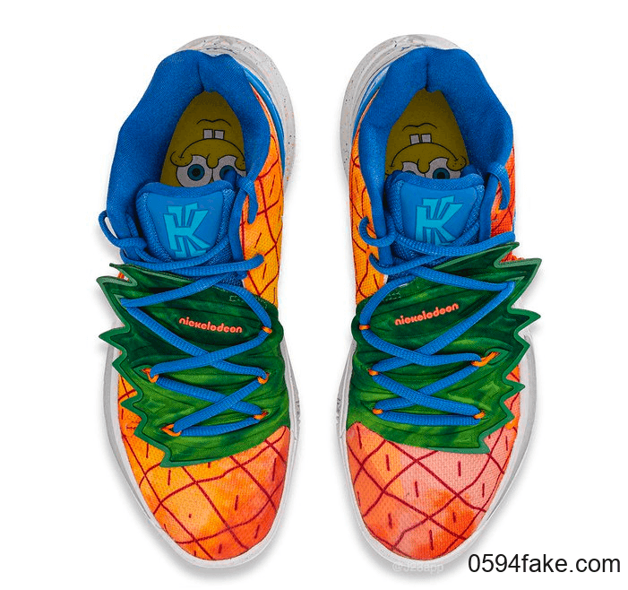 海绵宝宝 x Nike Kyrie 5系列再释新品!“菠萝屋”配色强势来袭!充满卡通趣味! 货号:CJ6951-800