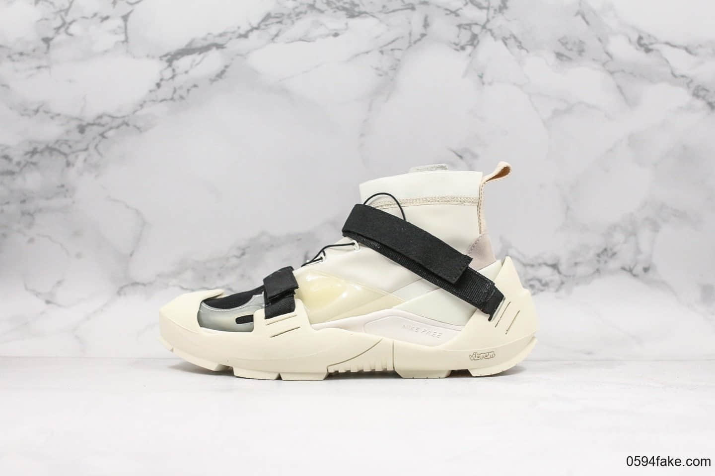 耐克MMW x Nike Free TR 3 SP“Ivory Black”机能袜子慢跑鞋象牙白黑纯原带半码原盒原档案开发正确飞织弹力面料 货号:AQ9200-100