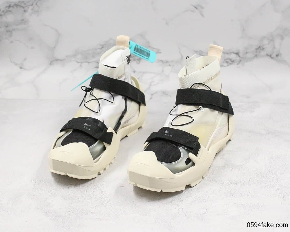 耐克MMW x Nike Free TR 3 SP“Ivory Black”机能袜子慢跑鞋象牙白黑纯原带半码原盒原档案开发正确飞织弹力面料 货号:AQ9200-100