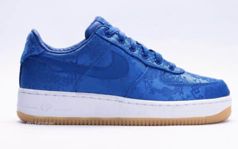 CLOT x Nike Air Force 1蓝丝绸最新实物图曝光!你期待吗? 货号:CJ5290-400