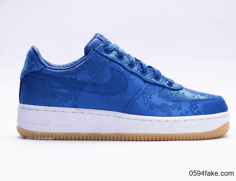 CLOT x Nike Air Force 1蓝丝绸最新实物图曝光!你期待吗? 货号:CJ5290-400