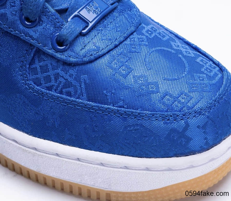 CLOT x Nike Air Force 1蓝丝绸最新实物图曝光!你期待吗? 货号:CJ5290-400