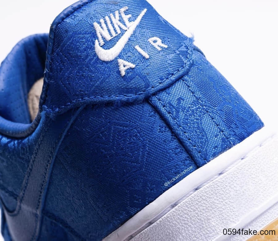 CLOT x Nike Air Force 1蓝丝绸最新实物图曝光!你期待吗? 货号:CJ5290-400