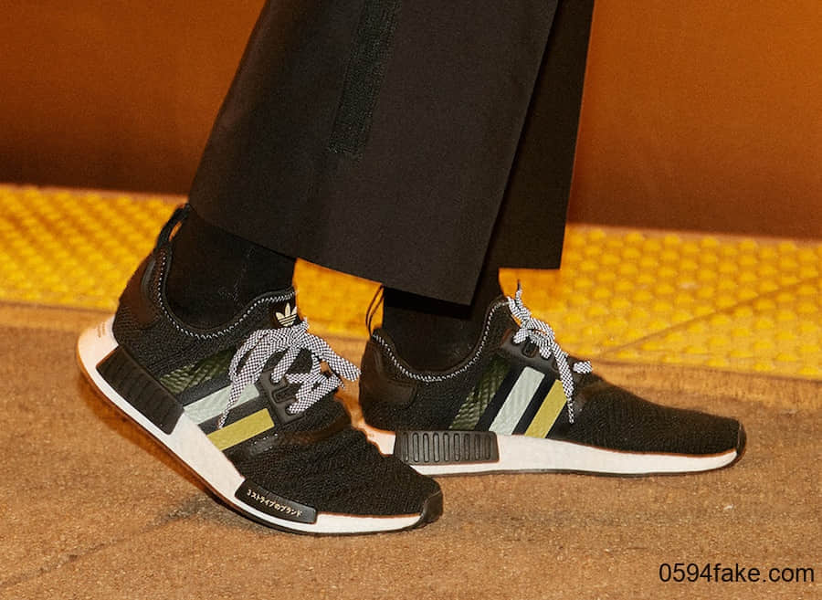 经典黑金配色!Shoe Palace x adidas NMD R1现已发售! 货号:EH2749
