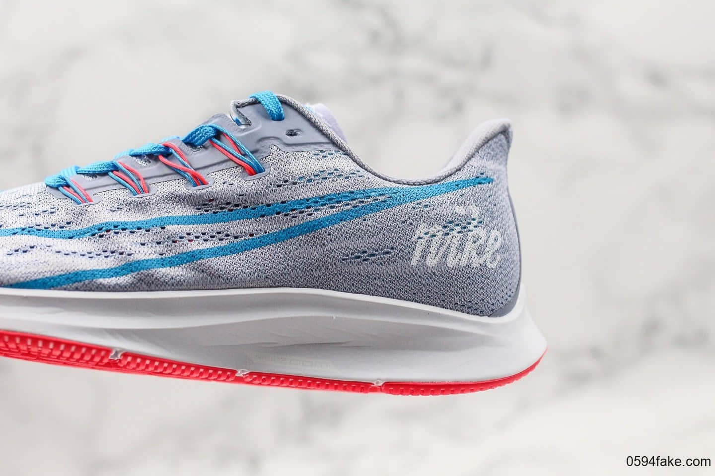 耐克Nike Air Zoom Pegasus 36 JDI登月36代休闲跑步鞋灰蓝色真标带半码编织飞线面透气运动鞋 货号：BV5739-500