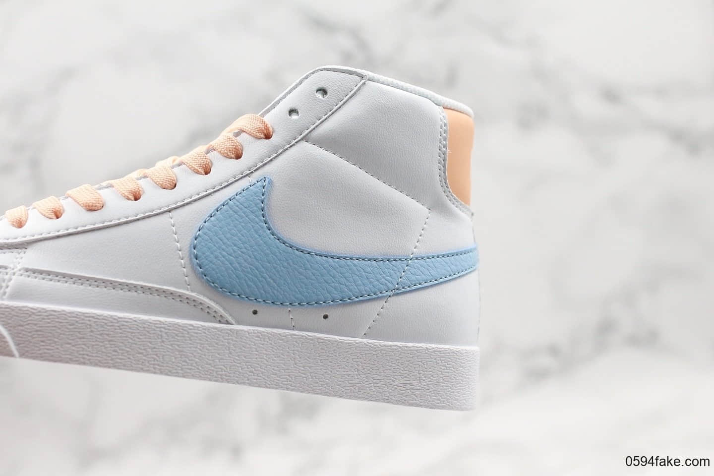 耐克Nike Blazer Mid Vintage Suede开拓者中帮板鞋橙蓝真标优质原楦开发版型无色差皮革材质 货号:AV9376-604