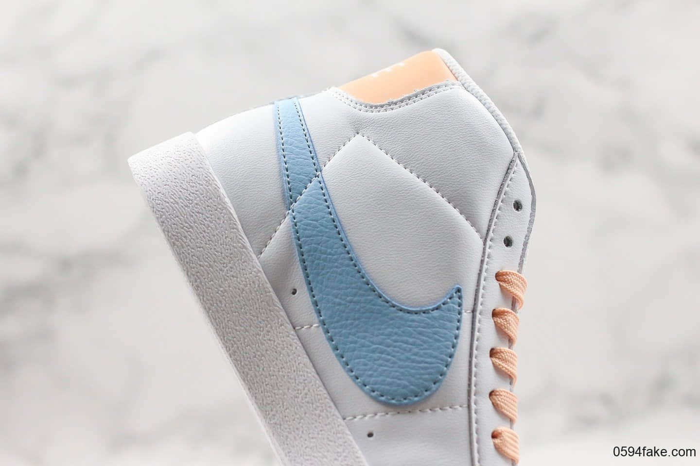 耐克Nike Blazer Mid Vintage Suede开拓者中帮板鞋橙蓝真标优质原楦开发版型无色差皮革材质 货号:AV9376-604