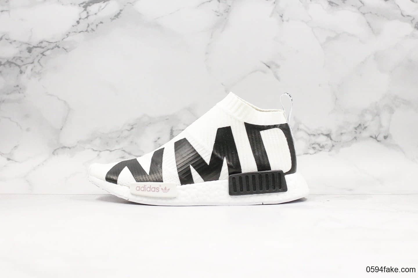 阿迪达斯Adidas NMD CS1 PK Cloud White袜子鞋纯原版本大号NMD印花原厂Boost技术 货号:EG7538