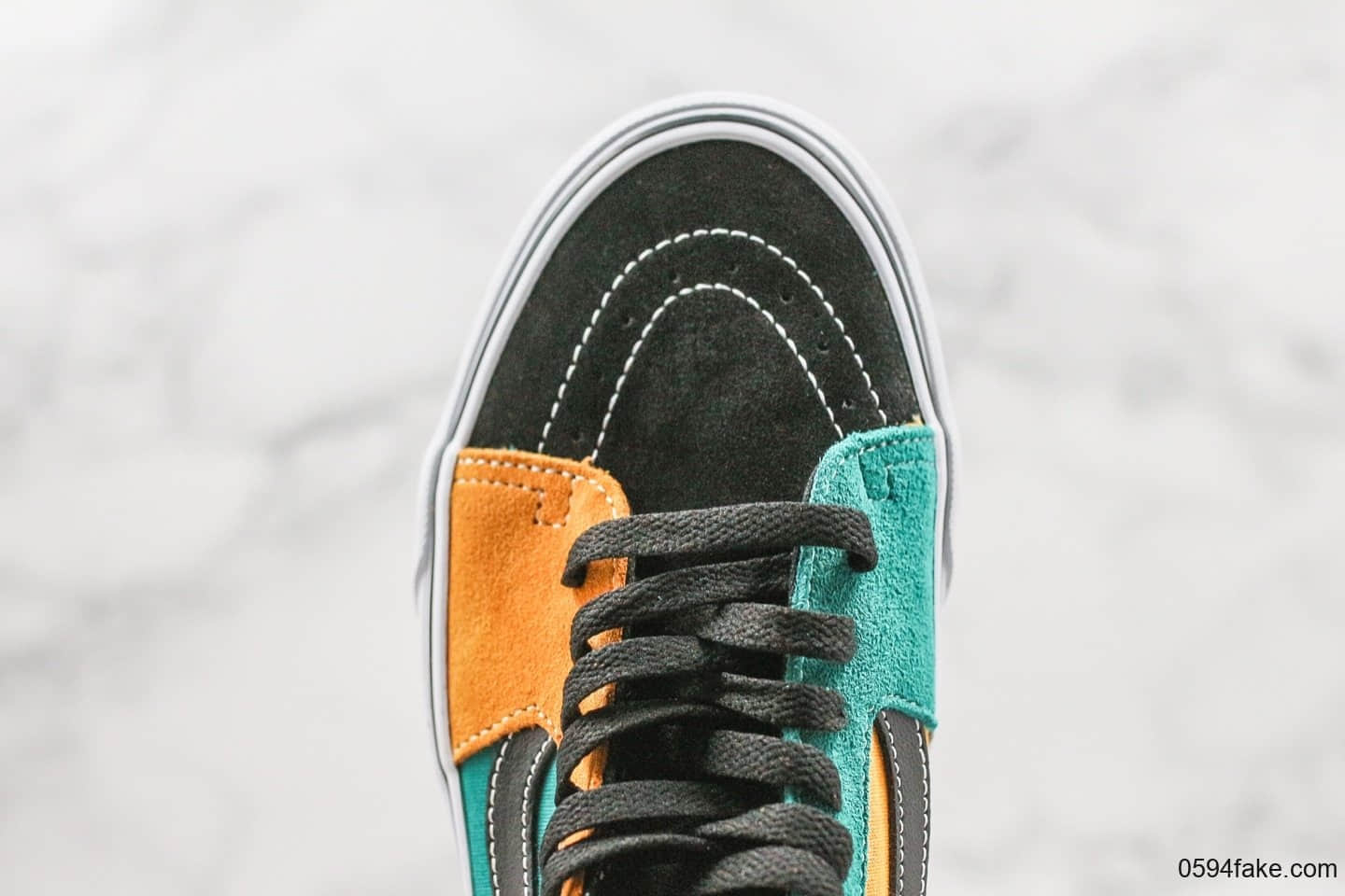 万斯Vans sk8 mid系列公司级黄绿中帮男女款帆布滑板鞋原厂硫化工艺 货号:VN0A3WM3TGN