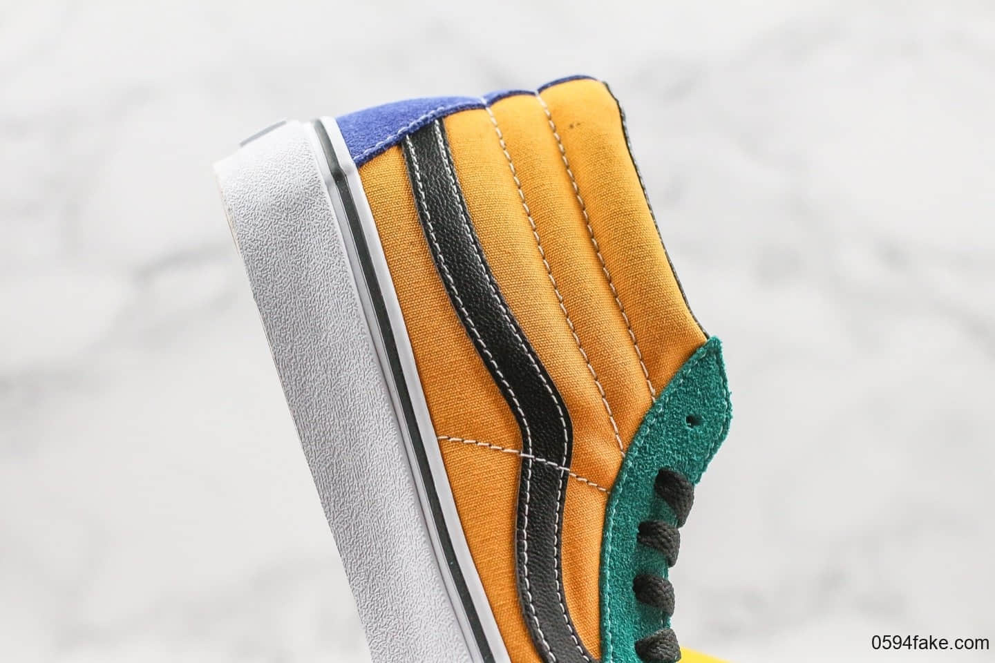 万斯Vans sk8 mid系列公司级黄绿中帮男女款帆布滑板鞋原厂硫化工艺 货号:VN0A3WM3TGN