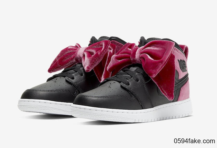 超大蝴蝶结!少女心爆棚!Air Jordan 1 Mid新品即将发售! 货号:CK5678-006