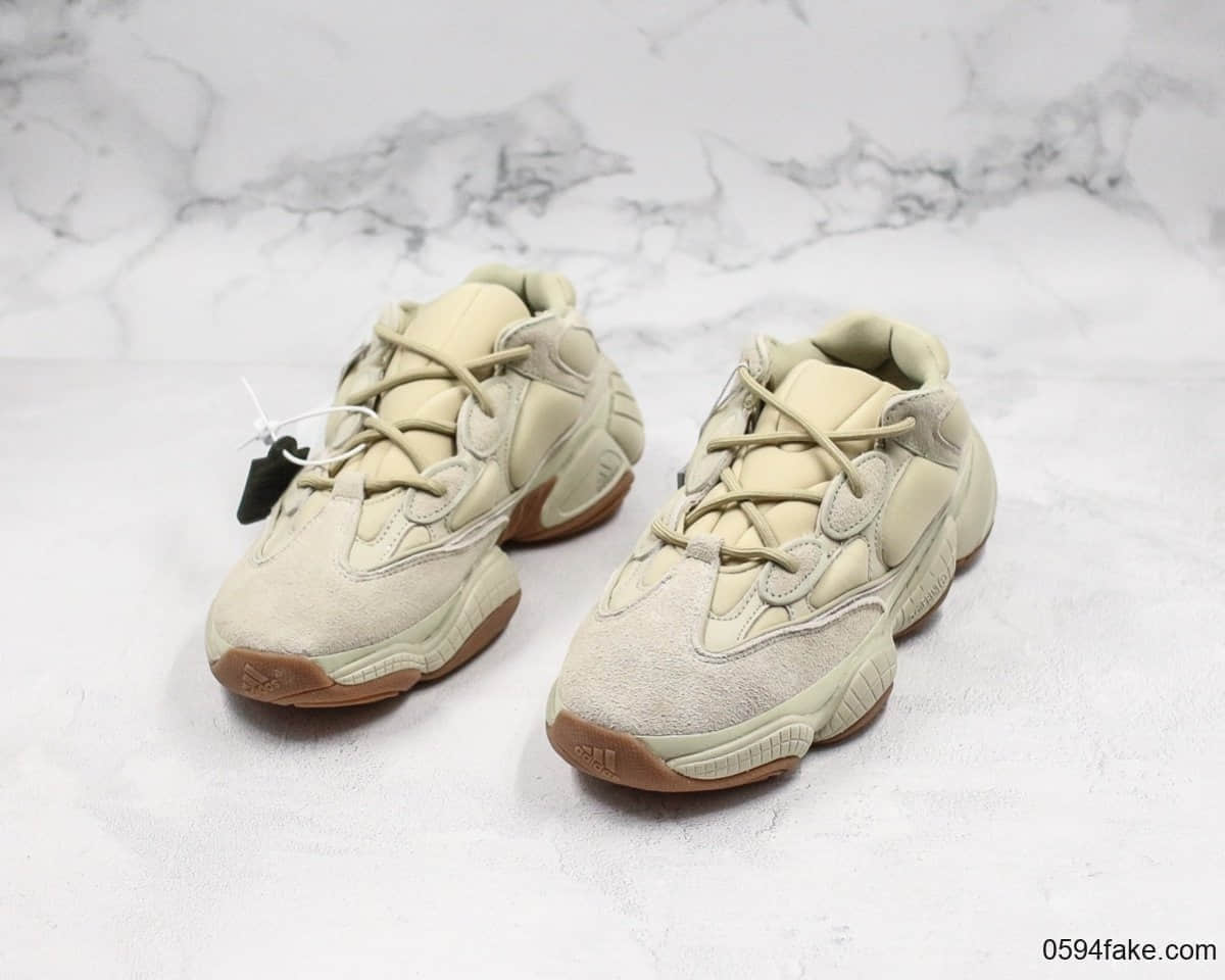 阿迪达斯adidas Yeezy 500“ Stone”椰子500老爹鞋休闲跑鞋磐石纯原带半码原档案原楦头开模原厂皮革 货号:FW4839