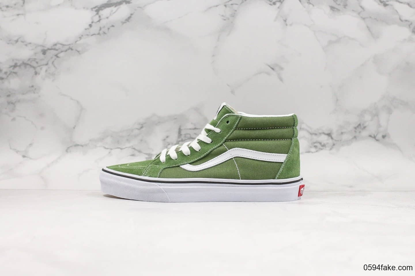 万斯中帮板鞋麂皮翻毛拼接男女休闲鞋芥末绿公司级带半码小红书ins爆款原厂硫化工艺