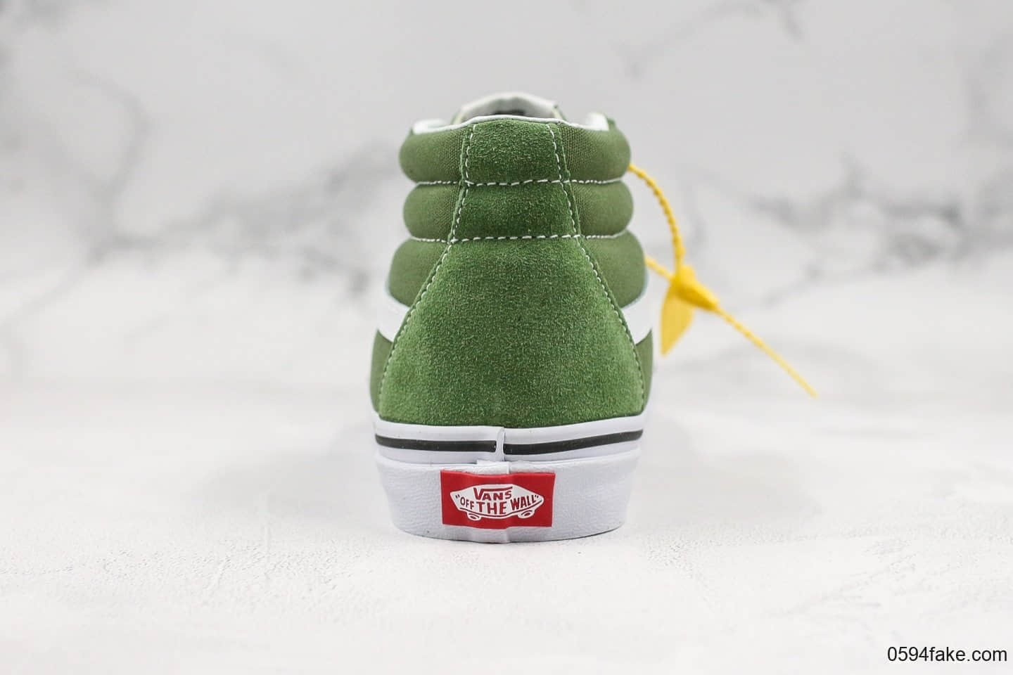 万斯中帮板鞋麂皮翻毛拼接男女休闲鞋芥末绿公司级带半码小红书ins爆款原厂硫化工艺