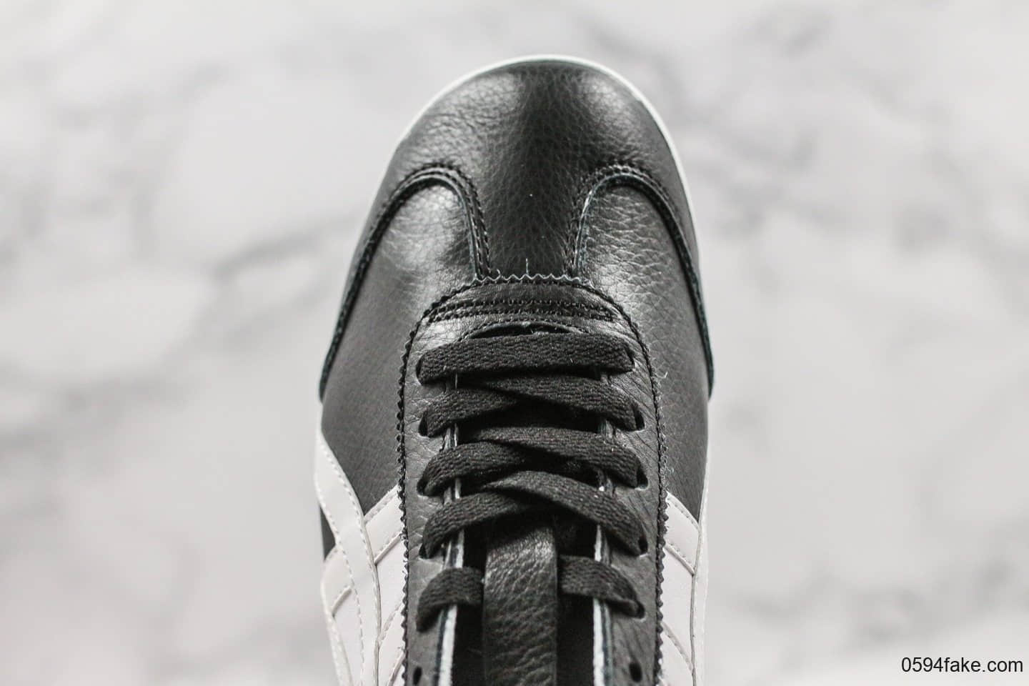 亚瑟士Asics Tiger Mexico 66头层皮面休闲运动跑鞋黑白公司级带半码四联官方吊牌乳胶组合鞋垫 货号:1183A646-009