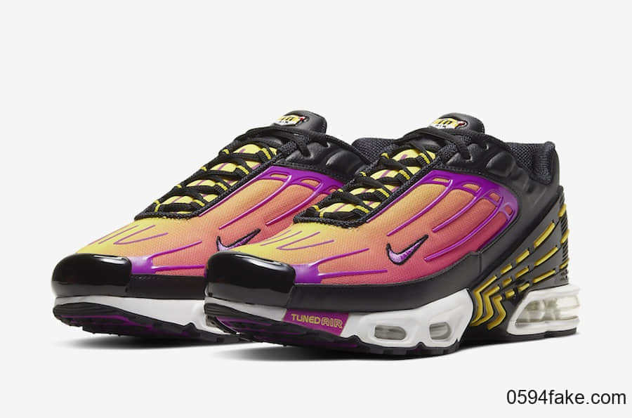 迷幻黄紫渐变配色!这双Nike Air Max Plus 3你打几分? 货号:CJ9684-003