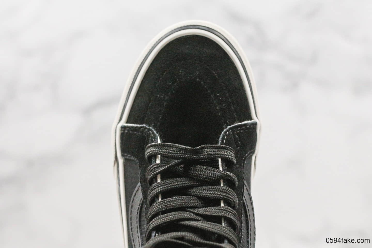 万斯Vans SK8-Hi公司级版本安娜海姆经典系列黑白字母梵文板鞋原厂硫化工艺 货号:VN0A38GFTIO