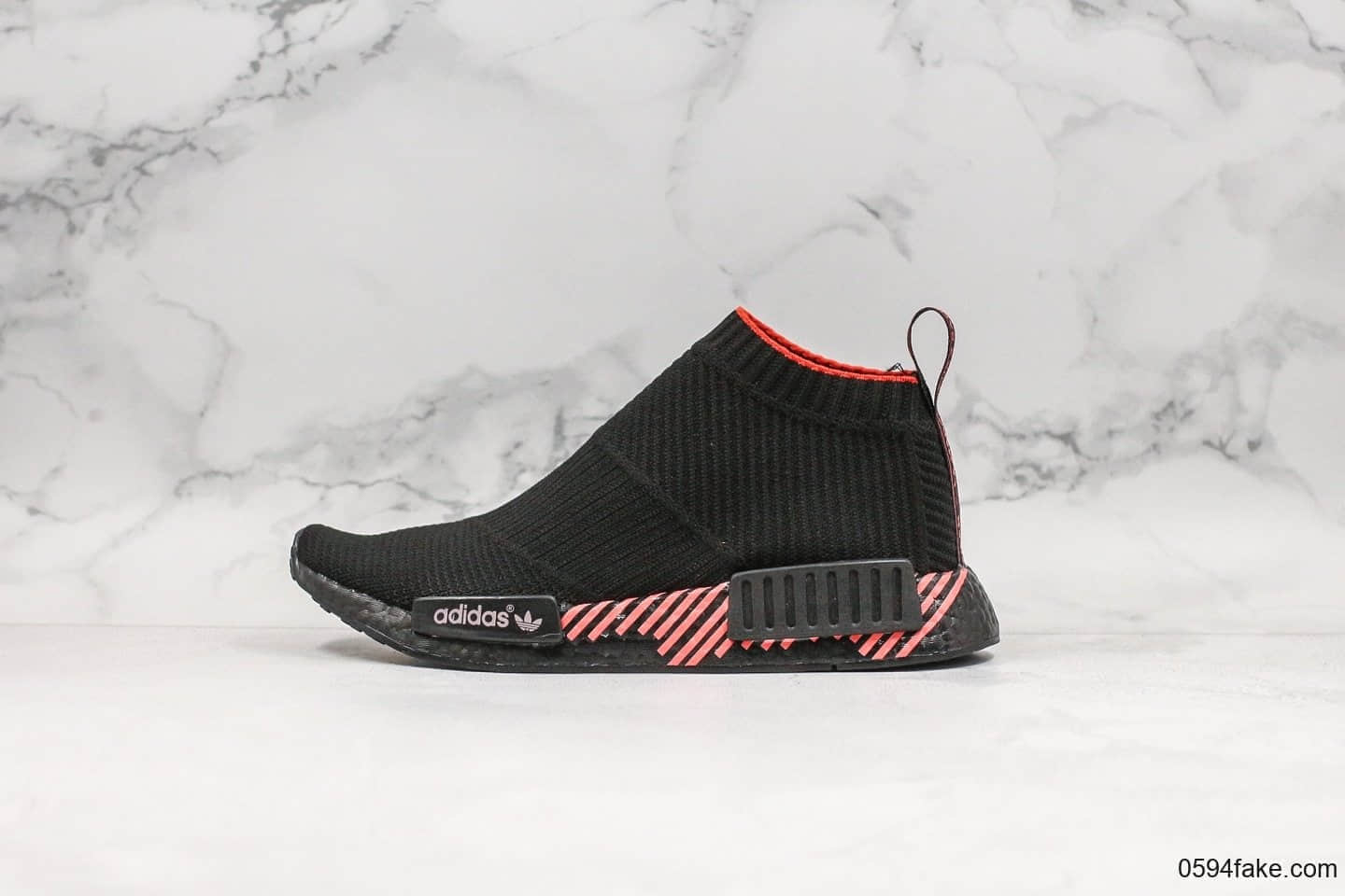 阿迪达斯Adidas NMD CS1 PK Cloud Black纯原版本NMD跑步鞋搭载Boost技术黑色EVA中底插经典袜子鞋 货号:G27354
