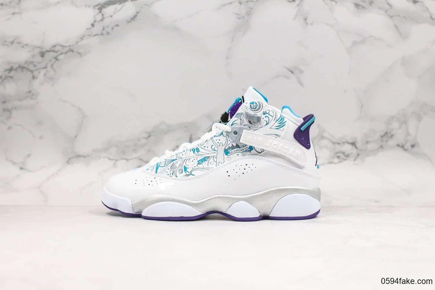 乔丹Air Jordan 6 rings纯原版本稀有复古AJ6银狼配色六冠王系列原盒原标 货号:322992-153