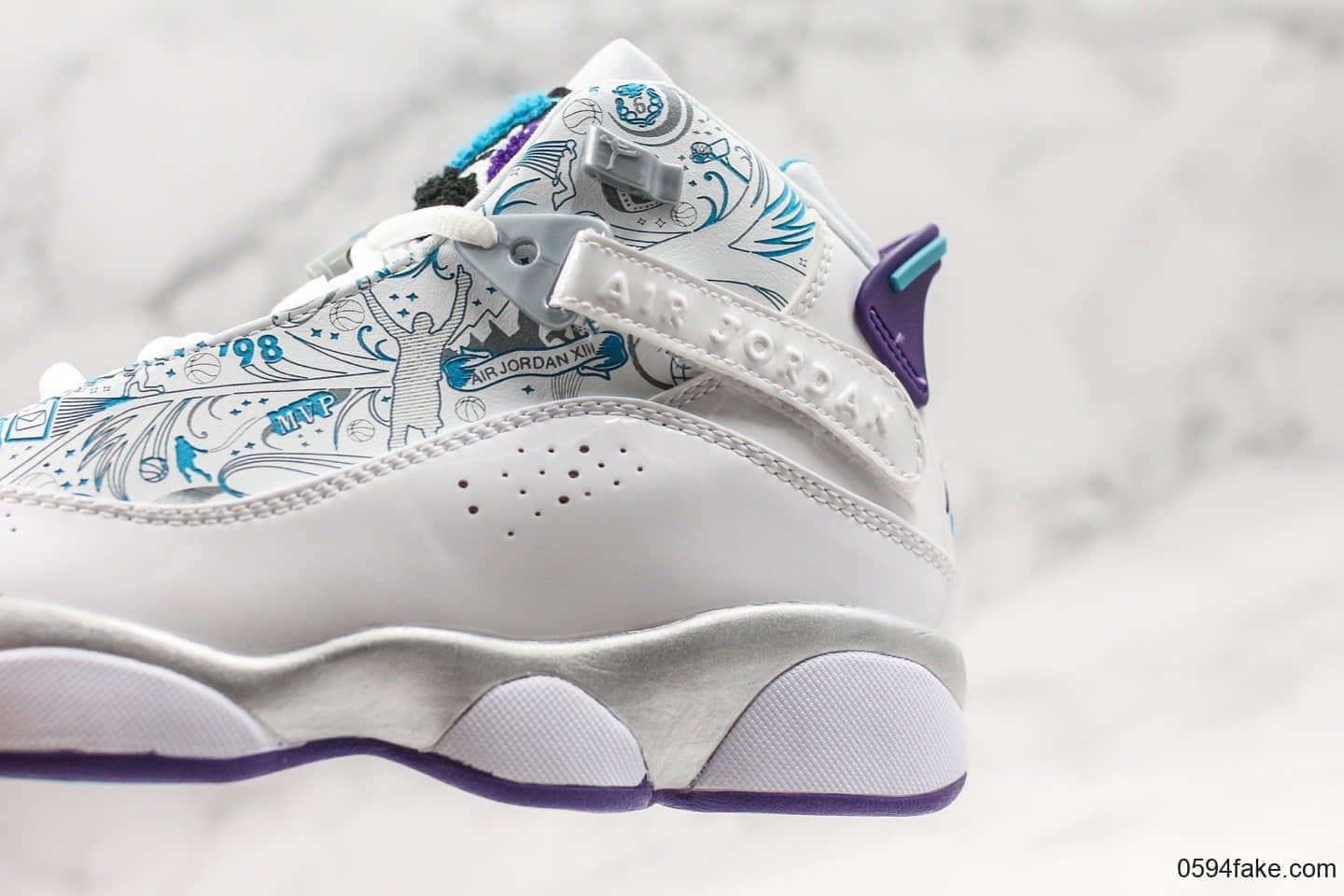 乔丹Air Jordan 6 rings纯原版本稀有复古AJ6银狼配色六冠王系列原盒原标 货号:322992-153