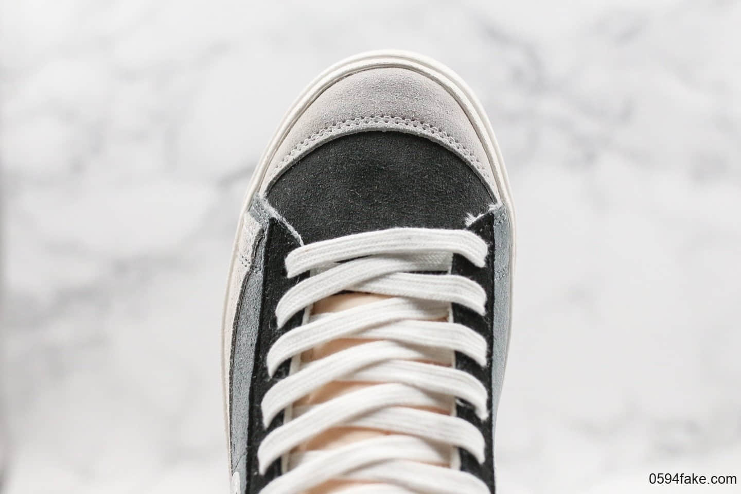 耐克Nike Blazer Mid '77 VNTG WE纯原版本高帮开拓者加绒款浅灰色休闲板鞋 货号:CI1167-001