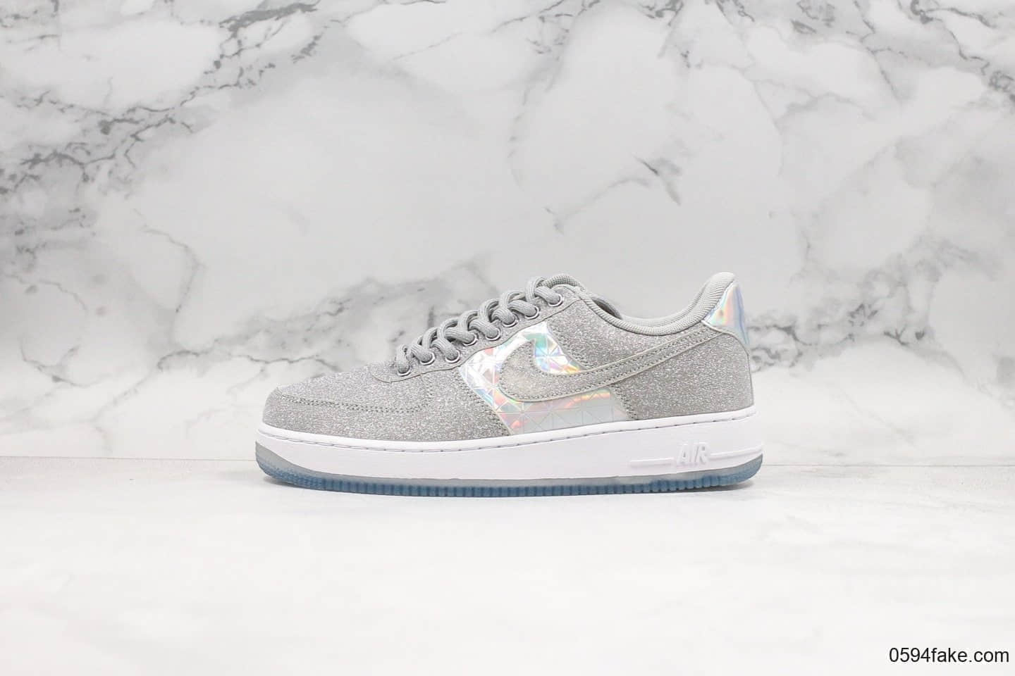 耐克NIKE AIR FORCE1 REBEL XX纯原版本乙亥年空军一号低帮闪银配色原厂数据档案开发 货号：BV7344-090