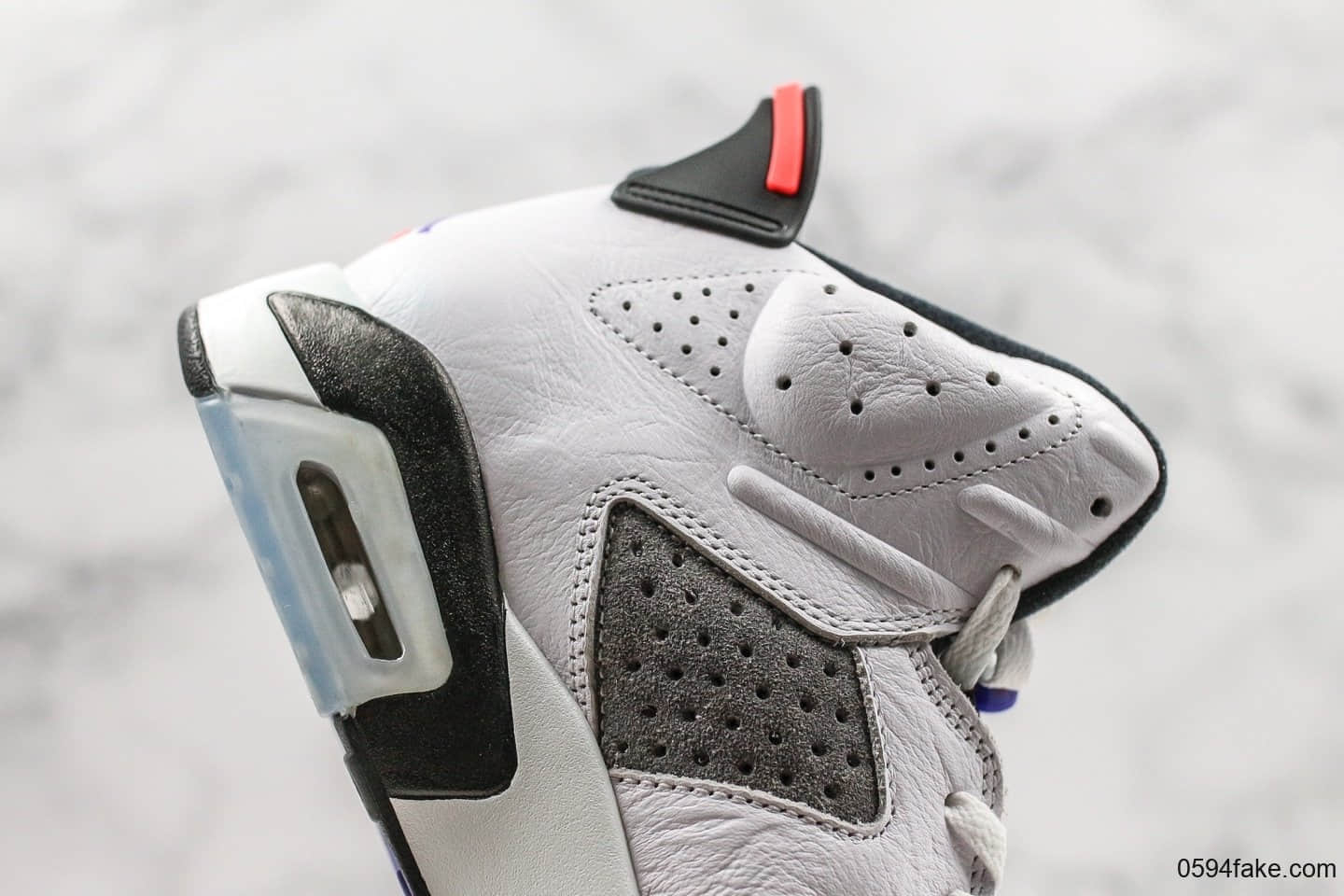 乔丹Air Jordan AJ6 Flint纯原版本AJ6燧石灰白紫外线全新软牛皮+麂皮打造实战篮球鞋 货号:CI3125-100