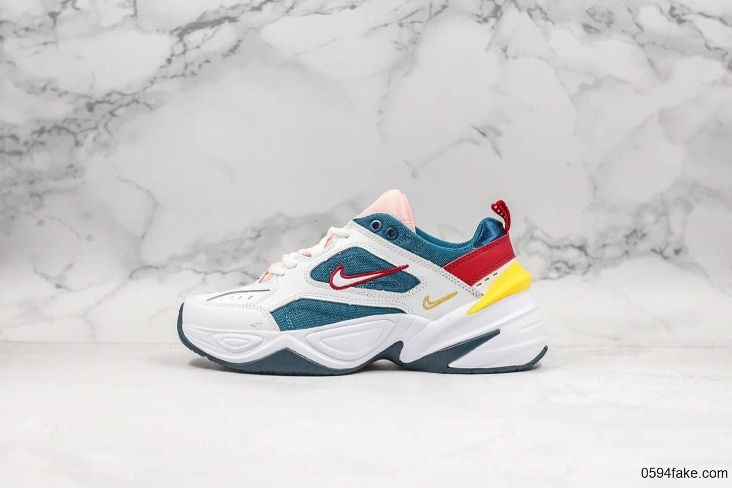 耐克Nike M2K Tekno纯原版本全网独家首发实拍M2K复古老爹鞋红绿白原厂渠道天猫外贸客户指定版本 货号:AO3108-402