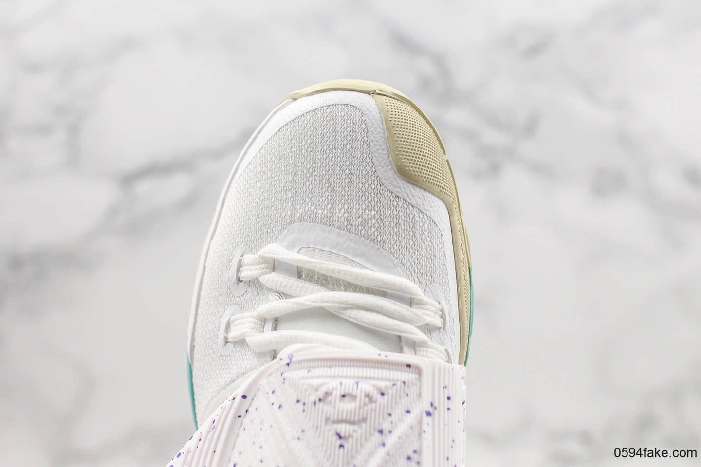 耐克Nike Kyrie 6 EP纯原版本欧文6彩虹白配色原档数据采集原厂Ortholite欧斯莱缓震鞋垫实战篮球鞋 货号:BQ9377-102