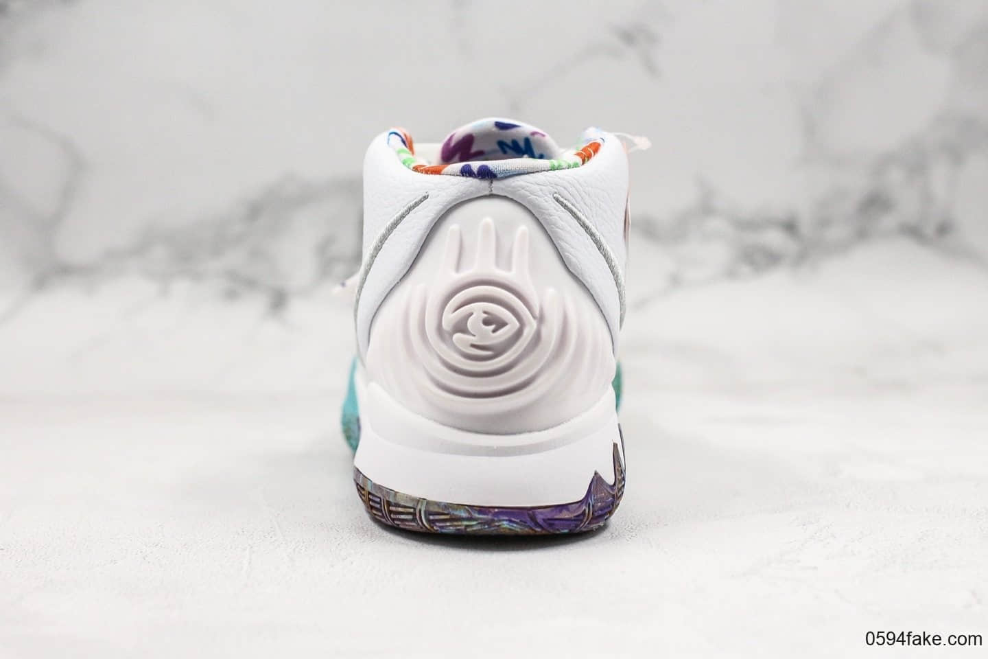 耐克Nike Kyrie 6 EP纯原版本欧文6彩虹白配色原档数据采集原厂Ortholite欧斯莱缓震鞋垫实战篮球鞋 货号:BQ9377-102