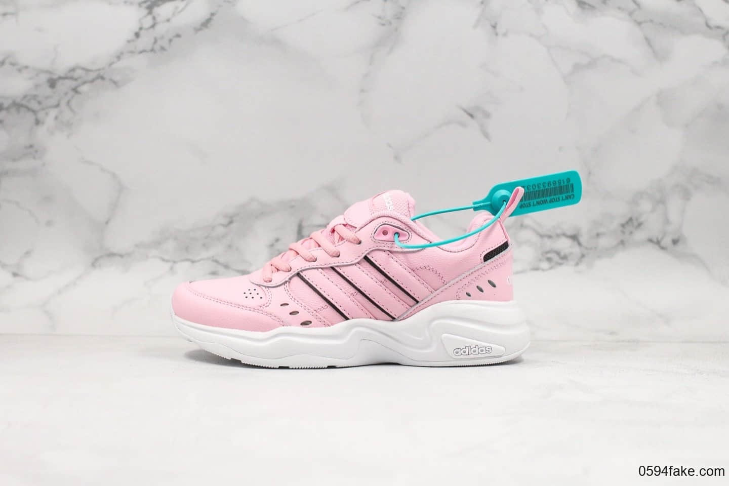 阿迪达斯Adidas Men's Strutter Running Shoes公司级版本三叶草新款轻便老爹鞋粉色 货号:EG6225