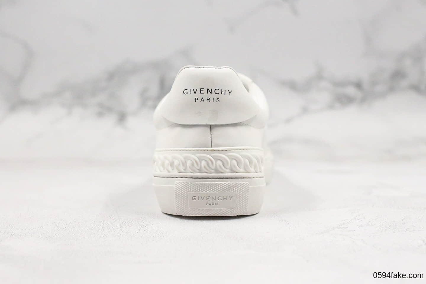 纪梵希Givenchy Low-top lace-up sneakers小白鞋卷花边白尾限定款纯原整码顶级无胶工艺定制丝绸牛皮高密EVA脚垫