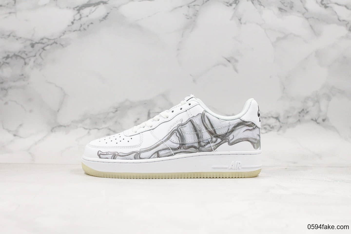 耐克Nike Air Force 1 “Skeleton”空军一号板鞋AF1万圣节白色透视骨骼公司级带半码全新升级鞋面对比原鞋 货号：BQ7541-100