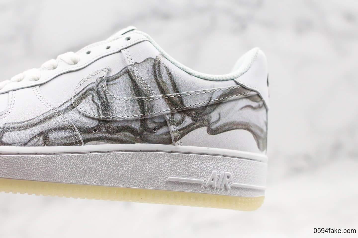 耐克Nike Air Force 1 “Skeleton”空军一号板鞋AF1万圣节白色透视骨骼公司级带半码全新升级鞋面对比原鞋 货号：BQ7541-100