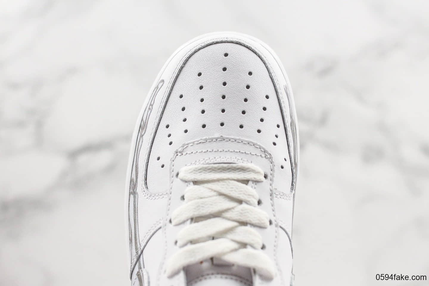 耐克Nike Air Force 1 “Skeleton”空军一号板鞋AF1万圣节白色透视骨骼公司级带半码全新升级鞋面对比原鞋 货号：BQ7541-100