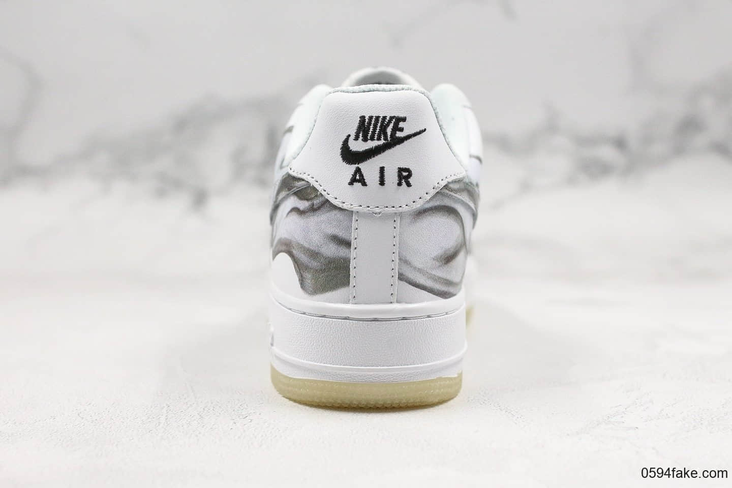 耐克Nike Air Force 1 “Skeleton”空军一号板鞋AF1万圣节白色透视骨骼公司级带半码全新升级鞋面对比原鞋 货号：BQ7541-100