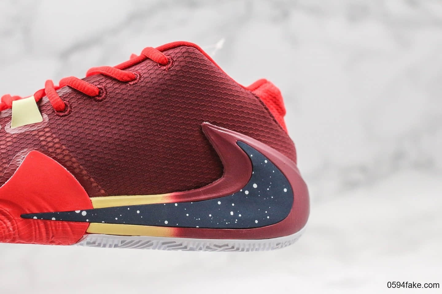 耐克Nike Zoom Freak 1 GPX纯原版本字母哥一代签名款倒钩星空红市面唯一原鞋开模后掌真双层ZOOM气垫 货号:BQ5422-601