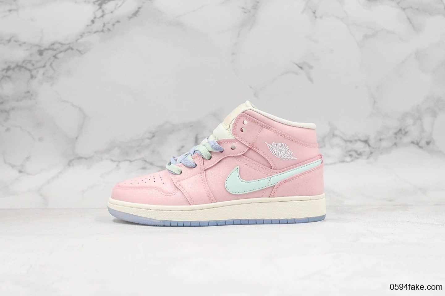 乔丹Nike Wmns Air Jordan 1 Ret Hi Prem纯原版本荧光粉AJ1反光乔1粉色满天星原鞋开模区别市面通货版本 货号:555112-600
