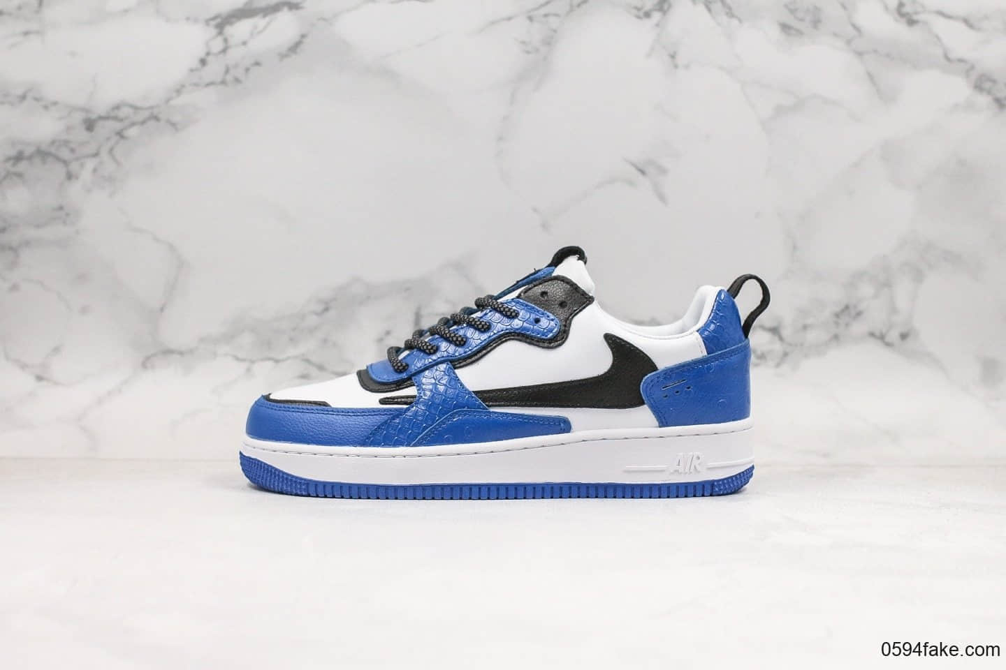 耐克Nike Air Force 1 AC纯原版本低帮空军一号倒勾联名限定蓝色官方同步抽屉原盒原楦头原纸板打造内置全掌气垫
