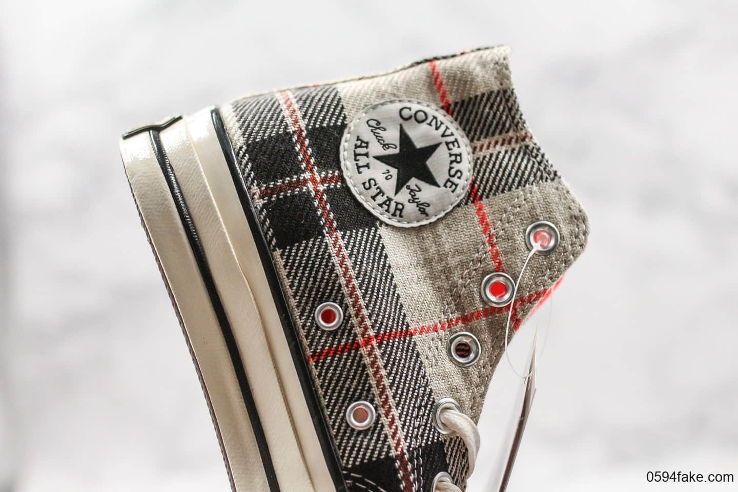 匡威Converse 70s Plaid高帮帆布鞋1970s苏格兰格子公司级优质法兰绒定制格纹丝绸内里
