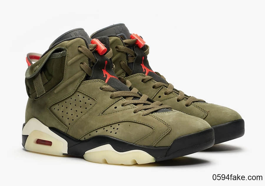Travis Scott x Air Jordan 6“ Medium Olive”将于10月12日发售!全家族尺码都有!